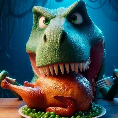 En la barriga del dinosaurio