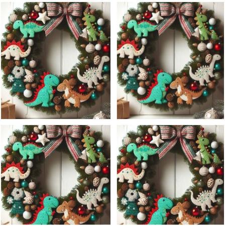 Coronas navideñas jurásicas